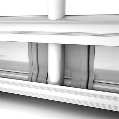 Standard-Roll-up Kassette, silber, einseitig, 85 x 200 cm
